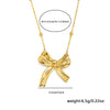 Wholesale Women's Light Luxury Bow Titanium Steel Clavicle Chain With Electroplating Design