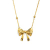 Wholesale Women's Light Luxury Bow Titanium Steel Clavicle Chain With Electroplating Design