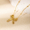 Wholesale Women's Light Luxury Bow Titanium Steel Clavicle Chain With Electroplating Design