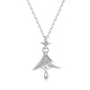 Wholesale Women's Light Luxury Christmas Series 925 Sterling Silver Jewelry With Gingerbread Man Pendant And Cross Chain Electroplated