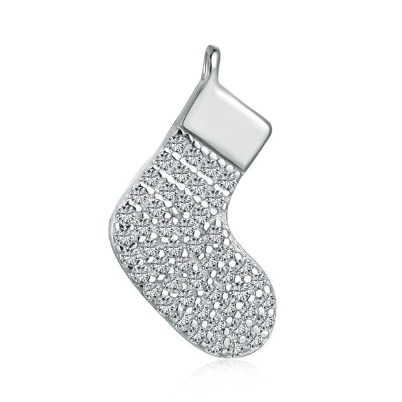 Wholesale Women's Light Luxury Christmas Series 925 Sterling Silver Jewelry With Gingerbread Man Pendant And Cross Chain Electroplated
