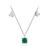 Wholesale Women's Light Luxury Constellation Mixed Gem Inlay 925 Sterling Silver Cross Chain Necklace