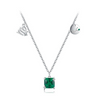 Wholesale Women's Light Luxury Constellation Mixed Gem Inlay 925 Sterling Silver Cross Chain Necklace