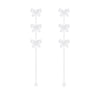 Wholesale Women's Light Luxury Copper Bow Tassel Earrings With Zirconia