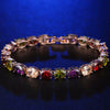 Wholesale Women's Light Luxury Copper Bracelet With Colorful Geometric Pattern And Electroplating Design