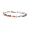 Wholesale Women's Light Luxury Copper Bracelet With Inlaid Zirconia Geometric And Drop Shape Design