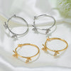 Wholesale Women's Light Luxury Copper Butterfly Earrings With Zircon