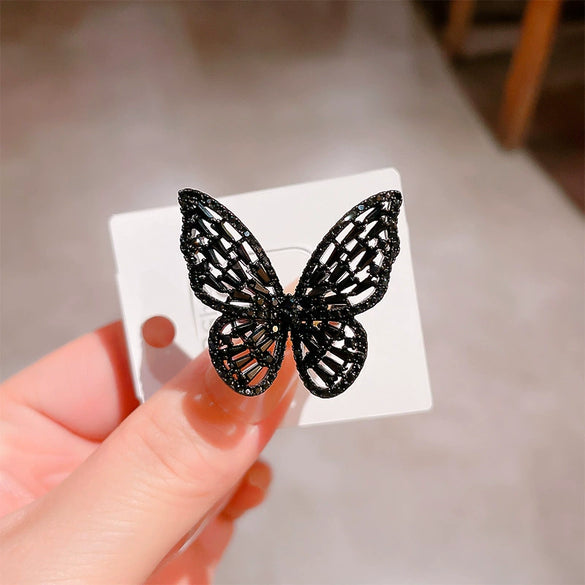 Wholesale Women's Light Luxury Copper Butterfly Ring With Animal Pattern And Electroplating Process