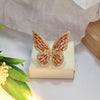 Wholesale Women's Light Luxury Copper Butterfly Ring With Animal Pattern And Electroplating Process