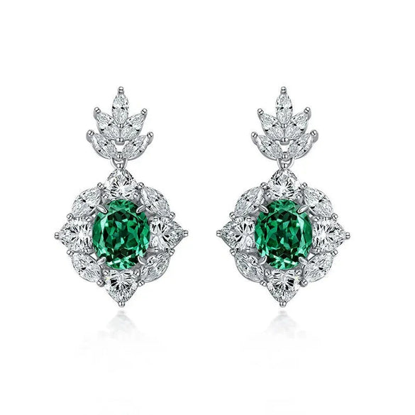Wholesale Women's Light Luxury Copper Flower Earrings