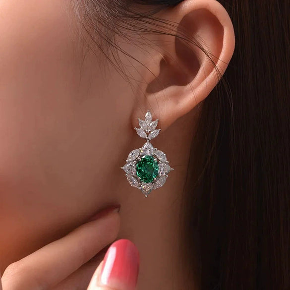 Wholesale Women's Light Luxury Copper Flower Earrings