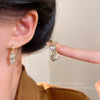 Wholesale Women's Light Luxury Copper Heart Shape Electroplating Love Earrings