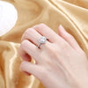 Wholesale Women's Light Luxury Copper Heartshaped Micropaved Zircon Engagement Ring