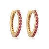 Wholesale Women's Light Luxury Copper Inlaid Colored Diamond Geometric Round Earring
