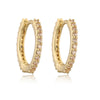 Wholesale Women's Light Luxury Copper Inlaid Colored Diamond Geometric Round Earring