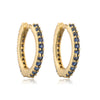 Wholesale Women's Light Luxury Copper Inlaid Colored Diamond Geometric Round Earring