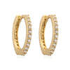 Wholesale Women's Light Luxury Copper Inlaid Colored Diamond Geometric Round Earring