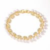 Wholesale Women's Light Luxury Copper Inlaid Colored Diamond Water Drop Petal Fruit Flower Patterned Zirconia Hand Jewelry Bracelet