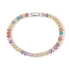 Wholesale Women's Light Luxury Copper Inlaid Colored Diamond Water Drop Petal Fruit Flower Patterned Zirconia Hand Jewelry Bracelet
