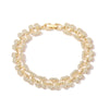 Wholesale Women's Light Luxury Copper Inlaid Colored Diamond Water Drop Petal Fruit Flower Patterned Zirconia Hand Jewelry Bracelet