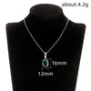 Wholesale Women's Light Luxury Copper Ochain Necklace With Oval Zircon And Mixed Gem Inlay Geometric Design