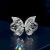 Wholesale Women's Light Luxury Copper Ring With Dropshaped Bow And Zircon Design