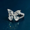 Wholesale Women's Light Luxury Copper Ring With Dropshaped Bow And Zircon Design