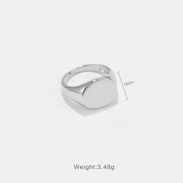 Wholesale Women's Light Luxury Copper Ring With Geometric Pattern And Electroplating Treatment