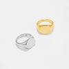 Wholesale Women's Light Luxury Copper Ring With Geometric Pattern And Electroplating Treatment