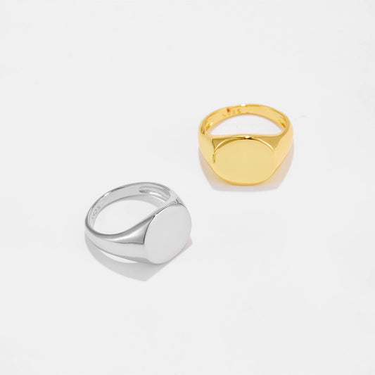 Wholesale Women's Light Luxury Copper Ring With Geometric Pattern And Electroplating Treatment