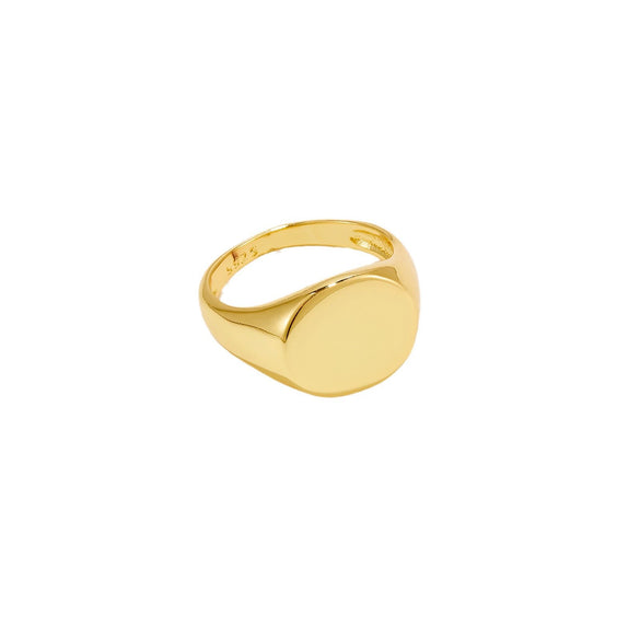 Wholesale Women's Light Luxury Copper Ring With Geometric Pattern And Electroplating Treatment