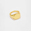 Wholesale Women's Light Luxury Copper Ring With Geometric Pattern And Electroplating Treatment