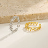 Wholesale Women's Light Luxury Copper Ring With Microinlaid Zircon Heartshaped And Hollow Design Electroplated
