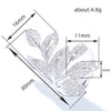 Wholesale Women's Light Luxury Copper Ring With Zircon And Flower Leaf Design