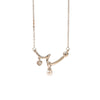 Wholesale Women's Light Luxury Curved Pearl Copper Electroplated O Word Chain Clavicle Necklace