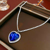 Wholesale Women's Light Luxury Diamond Set Copper And Titanium Steel Flower Pendant Necklace