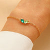 Wholesale Women's Light Luxury Dopamine Chain Bracelet With Colorful Gemstone Inlays Alloy Geometric And Heart Shape Diamond Design