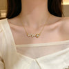 Wholesale Women's Light Luxury Electrocardiogram Heart Shaped Titanium Steel And Copper Inlaid With Zircon Necklace With Oshaped Chain And Color Retention Enhancement