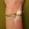 Wholesale Women's Light Luxury Electroplated Copper Bracelet With Zircon Pendant And Twist Chain Pattern