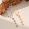 Wholesale Women's Light Luxury Electroplated Copper Eightpointed Star Pendant Necklace With O Word Chain