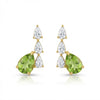 Wholesale Women's Light Luxury Electroplated 18K Gold And Stainless Steel Earrings With Dropshaped Pearshaped And Heartshaped Zircons And Geometric Design