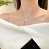 Wholesale Women's Light Luxury Electroplated Titanium Steel And Copper Tassel Money Bag Pendant Oshaped Chain Necklace