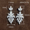 Wholesale Women's Light Luxury Elegant Allmatch Leaf And Flower Copper Earrings For Bridal
