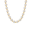 Wholesale Women's Light Luxury Elegant Imitation Pearl Collarbone Necklace With 12Mm Large Beads Geometric Pattern Stainless Steel Electroplated
