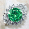 Wholesale Women's Light Luxury Exaggerated Finger Ring Copper Geometric Style Zircon Treatment