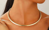Wholesale Women's Light Luxury Exaggerated Geometric Wave Design Alloy Necklace With Electroplating