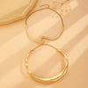 Wholesale Women's Light Luxury Exaggerated Geometric Wave Design Alloy Necklace With Electroplating