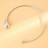 Wholesale Women's Light Luxury Exaggerated Geometric Wave Design Alloy Necklace With Electroplating