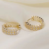 Wholesale Women's Light Luxury Fashion Earrings Copper Inlaid Zircon Geometric Style