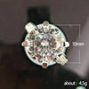 Wholesale Women's Light Luxury Fashion Fourclaw Flower Bud Simulation Diamond Ring Copper Zircon Geometric